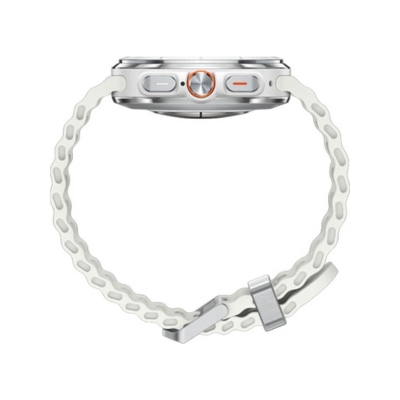 שעון חכם Samsung Galaxy Watch Ultra LTE - צבע מסגרת טיטניום לבן - צבע רצועה לבן - שנתיים אחריות – תמונה 4