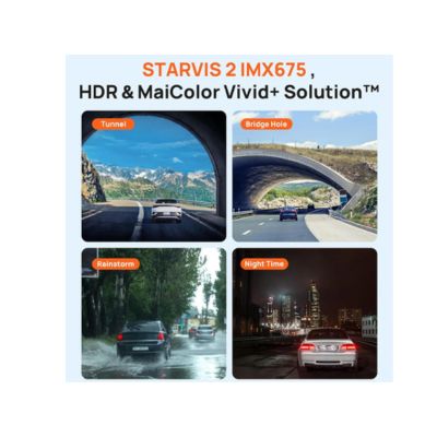 מצלמת רכב חכמה דו-כיוונית 70mai Dash Cam A510-1 – תמונה 3