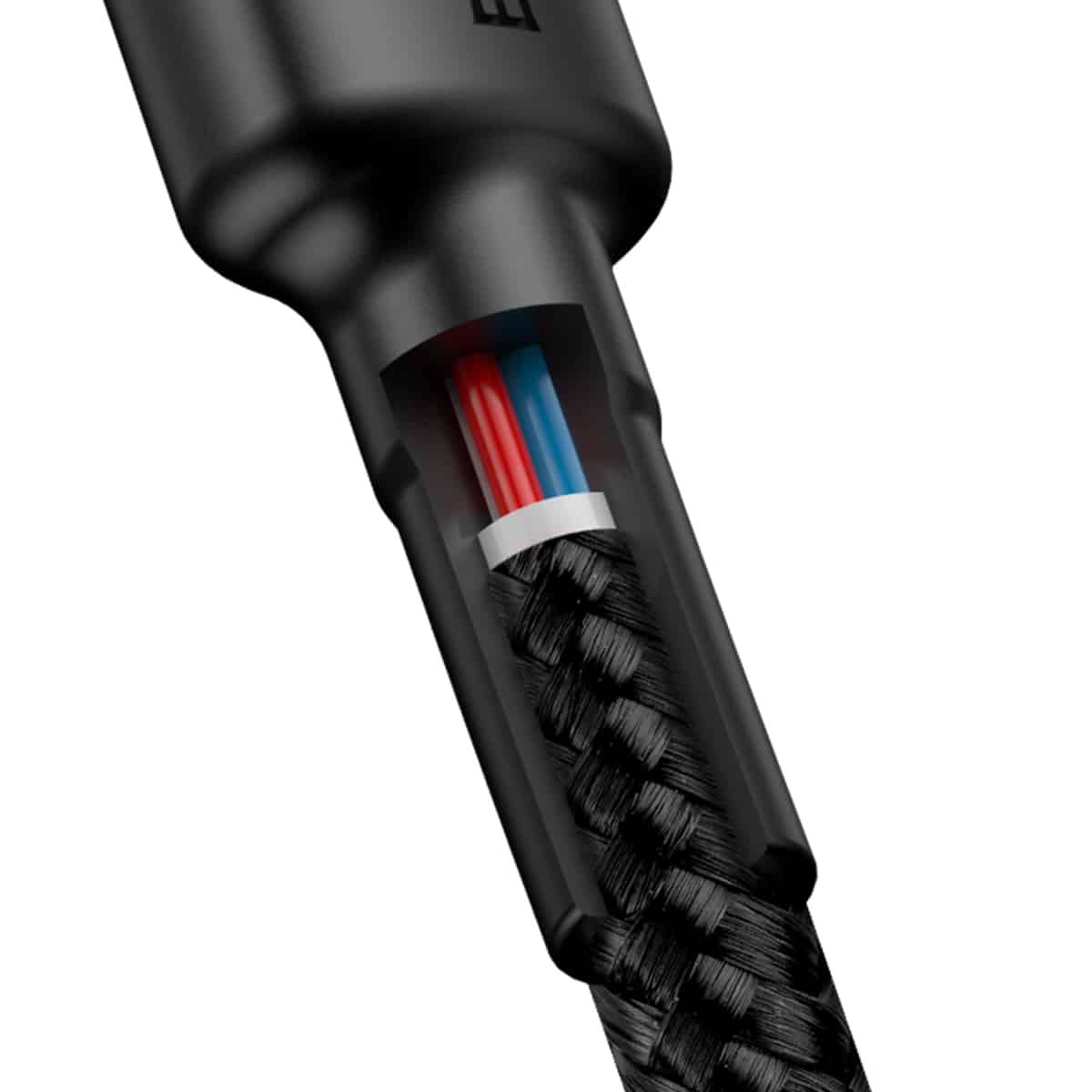כבל טעינה Baseus Cafule Type-C PD2.0 60W flash charging data line (20V 3A) באורך 1 מטר – צבע שחור – תמונה 4