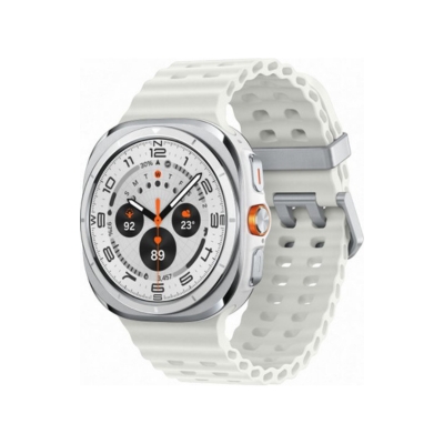 שעון חכם Samsung Galaxy Watch Ultra LTE - צבע מסגרת טיטניום לבן - צבע רצועה לבן - שנתיים אחריות