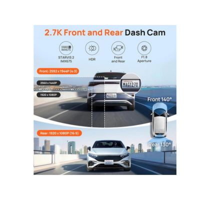 מצלמת רכב חכמה דו-כיוונית 70mai Dash Cam A510-1 – תמונה 6