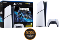 קונסולת Sony PlayStation 5 Slim Digital + קוד שובר להורדת חבילת Fortnite Cobalt Star - אחריות יבואן רשמי ישפאר