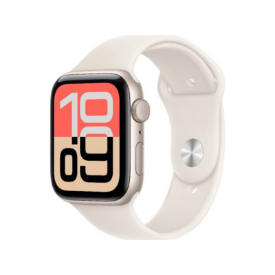 שעון חכם Apple Watch SE 3 GPS 44mm צבע שעון Starlight Aluminium צבע רצועה Starlight Sport Band - גודל M/L