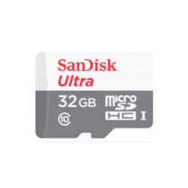 כרטיס זיכרון ללא מתאם SanDisk Ultra MicroSDHC - דגם SDSQUNR-032G-GN3MN - נפח 32GB