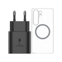 ערכת הזמנה מוקדמת - כיסוי מגנטי שקוף + מטען ל-Samsung Galaxy S25 Ultra